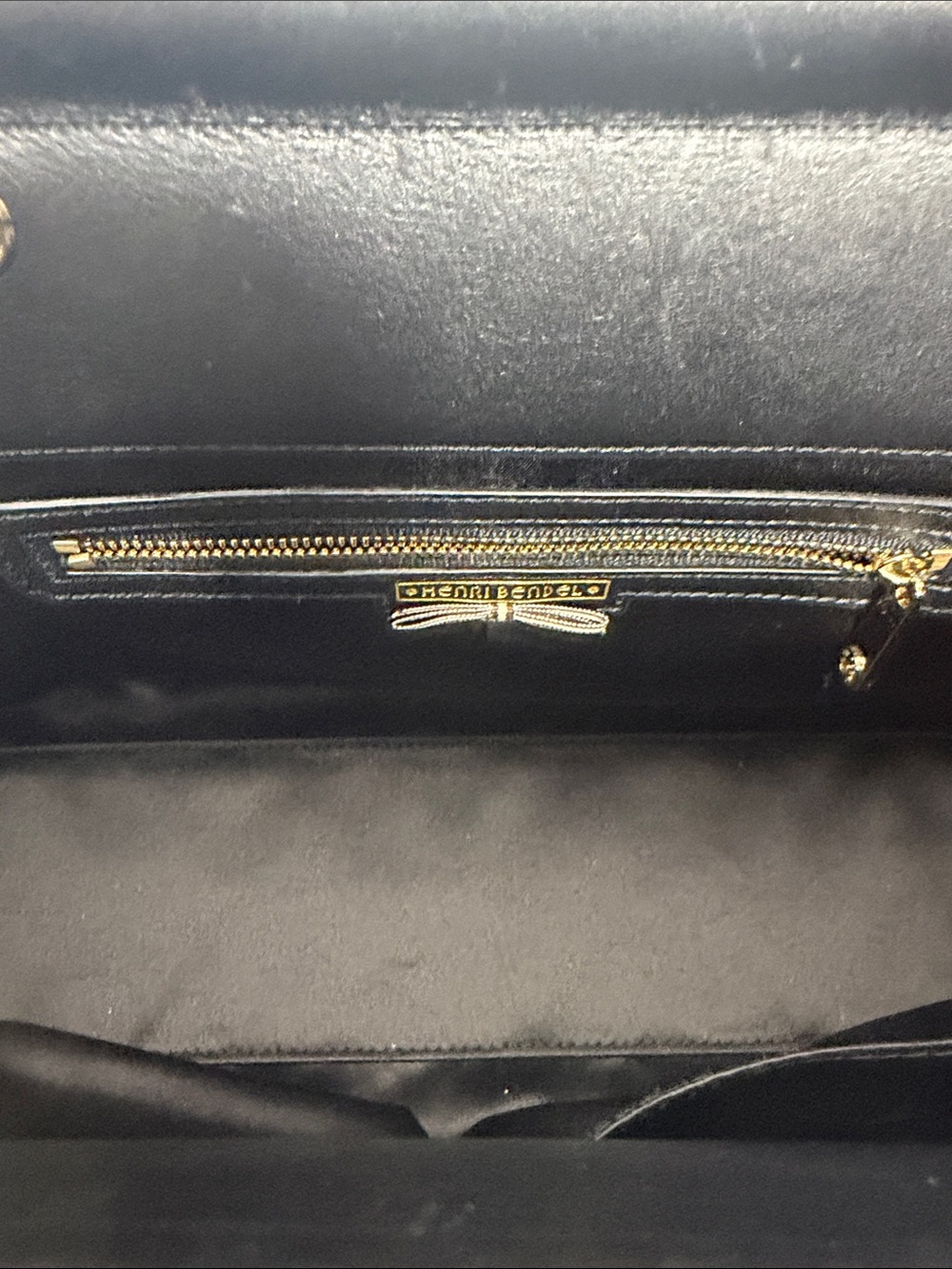 henri bendel Black Leather Shoulder Satchel with Gold Hardware - Picture 7 of 16